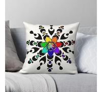 Taie d'oreiller carrée 7 chakras énergie mandala polyester lin velours créatif fermeture éclair décor chambre housse de coussin en gros