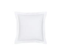 - Taie d'oreiller carrée à volant plat - 100% coton BIO - 63 x 63 cm - Blanc craie