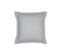 - Taie d'oreiller carrée à volant plat - 100% coton BIO - 63 x 63 cm - Gris acier