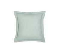 - Taie d'oreiller carrée à volant plat - 100% coton BIO - 63 x 63 cm - Vert céladon
