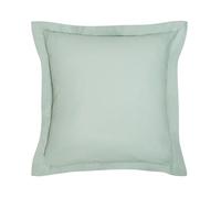 Taie d'oreiller carrée à Volant Plat - 100% Coton Bio - 63 x 63 cm - Vert céladon