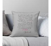 Taie d'oreiller carrée After We Collided Letter To Tessa en velours polyester et lin imprimé fermeture éclair décor taie d'oreiller