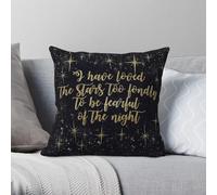 Taie d'oreiller carrée « I Have Loved The Stars Too Fondly » en polyester et lin velours - Décoration créative - Housse de coussin pour la maison