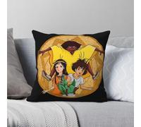 Taie d'oreiller carrée Mysterious Cities Of Gold en polyester lin velours créatif fermeture éclair décorative voiture