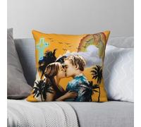 Taie d'oreiller carrée Romeo et Juliette Baz Luhrmann en polyester lin velours créatif fermeture éclair décorative taie d'oreiller maison taie d'oreiller