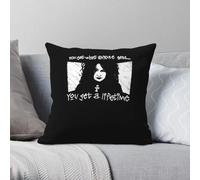 Taie d'oreiller carrée Sandman Death Of The Endless en polyester et lin avec fermeture éclair