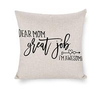 Taie d'oreiller Chère Maman, Super Boulot ! Je suis Génial(E) ! Housse De Coussin Confortable Housse Oreiller Décoratif Protege Oreiller pour Chambre Canapé Bureau 45X45CM