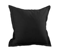 Une Taie d'oreiller noire en coton 65 x 65 cm