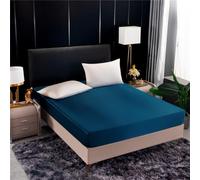 Taie d'oreiller, Coquette de Matelas en Satin de Couleur de Couleur Unie avec draps de Plaque de lit de Bande élastique, 4, Seulement Tai-Oreiller 2pc