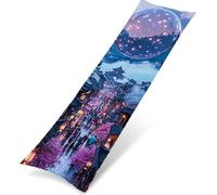 Taie d'oreiller Corps Velours 30 x 90 cm, Housse de Traversin Décorative Chaude et Moelleuse, Taie Longue Bâtiment Idéal pour Canapé ou Lit, Impression Double Face, Cadeau Decoration Paysage K0Z-101