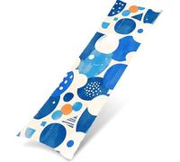 Taie d'oreiller Corps Velours 30 x 90 cm, Housse de Traversin Décorative Chaude et Moelleuse, Taie Longue Bleu Idéal pour Canapé ou Lit, Impression Double Face, Cadeau Decoration Géométrie K0Z-299