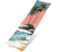 Taie d'oreiller Corps Velours 30 x 90 cm, Housse de Traversin Décorative Chaude et Moelleuse, Taie Longue Les Cocotiers Idéal pour Canapé ou Lit, Impression Double Face, Decoration La Plage K0Z-271