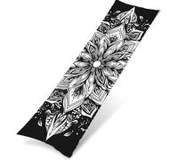 Taie d'oreiller Corps Velours 40 x 120 cm,Housse de Traversin Décorative Chaude et Moelleuse,Taie Longue Noir Et Blanc Idéal pour Canapé ou Lit,Impression Double Face,Decor Man Bat Son Plein K0Z-898