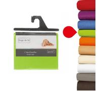 Taie d'oreiller - Coton - 65x65 cm - Vert - Lavable - Uni