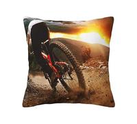 Taie d'oreiller Coureur Descente, Decorative Housse de Coussin Canapé Taie Oreiller pour Maison Salon Chambre, 45 x 45 cm, 1 Pcs