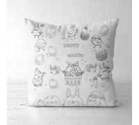 Taie d'oreiller de coloriage pour enfants, taie d'oreiller dessinée à la main pour enfants, taie d'oreiller amusante à colorier, ultra lavable et réutilisable, loisirs créatifs pour enfants, stylo
