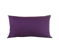 Taie d'oreiller de Corps en Coton sergé uni Longue taie d'oreiller 50x70 Grande Taille canapé-lit taie d'oreiller Fermeture à glissière décor à la Maison, Violet foncé, 50x70cm