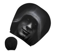 Taie D'oreiller De Voiture Funny Face - Housse Imprimée Élastique 30x30cm | Protection D'appui-tête De Nouveauté, Protection Extensible Et Respirante, Pour Le Style Intérieur Et Le Confort De Voyage D