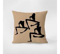 Taie d'oreiller décorative guépard Soft Guépard Imprimer Housse de Coussin de canapé Originale au Style Abstrait d'inspiration française Vintage et européenne(Style D,40x40cm)