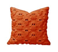 Taie d'oreiller d'halloween Housses de Coussin décoratives 18 x 18 Pouces, Douces et moelleuses, en Fausse Peluche, pour décoration d'intérieur, idéales pour Les fêtes d'automne (C, One Size)