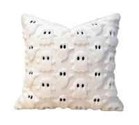 Taie d'oreiller d'halloween Housses de Coussin décoratives 18 x 18 Pouces, Douces et moelleuses, en Fausse Peluche, pour décoration d'intérieur, idéales pour Les fêtes d'automne (A, One Size)