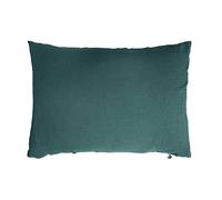 Taie d'oreiller double gaze de coton bleu canard 50x70 cm