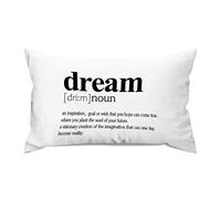Taie d'oreiller Dream Definition Quote Typographic Housse Oreillers Doux Et Confortable Taies D'Oreillers Infroissable Housse De Coussin pour Maison Canapé Salon L