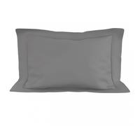 Taie D'oreiller En Coton 50x75 Cm Percale Gris, Par Soleil D'ocre