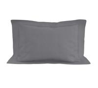 Taie d'oreiller en coton 57 fils 50x70 cm UNI gris, par Soleil d'ocre