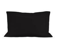 Taie d'oreiller en coton 57 fils 50x70 cm UNI noir, par Soleil d'ocre