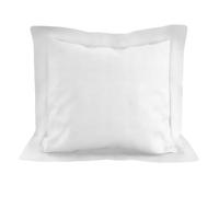 Taie d'oreiller en coton 57 fils 63x63 cm UNI blanc, par Soleil d'ocre