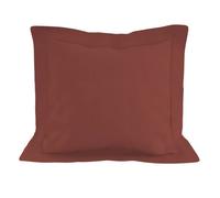 Soleil d'Ocre Taie d'oreiller Coton 57 fils Brique 63 x 63 cm