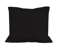 Taie d'oreiller en coton 57 fils 63x63 cm UNI noir, par Soleil d'ocre