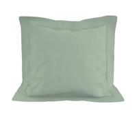 Taie d'oreiller en coton 57 fils 63x63 cm UNI vert d'eau, par Soleil d'ocre