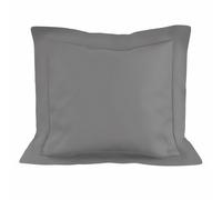 Taie D'oreiller En Coton 63x63 Cm Percale Gris, Par Soleil D'ocre