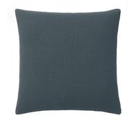 Taie d'oreiller en Gaze de Coton Lave 65 x 65 cm Douce Bleu petrole
