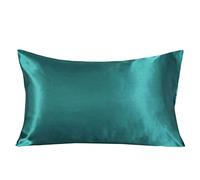 Taie d'oreiller en imitation soie, Taies d'oreiller en coton 51 cm x (66-76) Multicolore(Blue Green,51cm x 76cm)