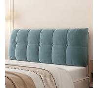 Taie d'oreiller en peluche pour lit double simple, dossier tapissé doux, protecteur de tête de lit, pour chambre à coucher, bleu (150 x 60 x 10 cm)