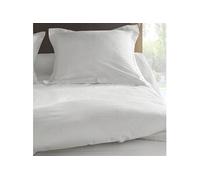 Labelissim Taie d'oreiller percale Méline 2 - Blanc - 50 x 70 cm
