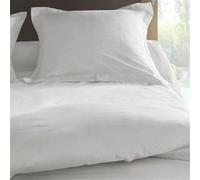 Taie d'oreiller en percale de coton 80 fils 50x70 cm - Neige Blanc G
