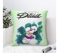 Taie d'oreiller en polyester motif souris Diddl - Housse de coussin fantaisie - Pour fête de mariage, décoration d'intérieur