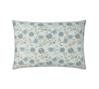 Taie d'oreiller en Satin de Coton, ECLOSION, 50 x 75 cm, ESSIX, Bleu Moyen