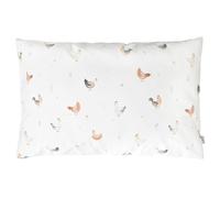 Sevira Kids - Taie d'oreiller en Satin de Coton réversible, Gallina - 50x70 cm Made in France