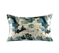 Taie d'oreiller en satin de soie avec fermeture éclair imprimée, taille confortable pour chambre à coucher (40 x 60 cm)