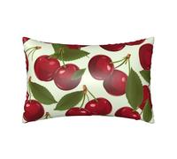 Taie d'oreiller en satin pour cheveux et peau, taies d'oreiller en soie pour grand lit, 50,8 x 76,2 cm, motif fruits de cerise, taies d'oreiller rafraîchissantes, cadeaux pour femmes et hommes