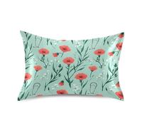 Taie d'oreiller en satin véritable bleu sarcelle pour la fête des médecins - Taies d'oreiller égyptiennes pour dormir - Queen Size - Avec fermeture à enveloppe pour chambre 50,8 x 76,2 cm