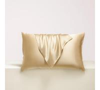 Taie d'oreiller en soie de mûrier naturelle, Soie, champagne, Standard 50x75cm