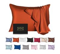 Taie d'oreiller en Soie de mûrier pour Cheveux et Peau, taie d'oreiller en Soie rafraîchissante avec Fermeture éclair dissimulée, hypoallergénique, Double Face, Douce, Respirante et Lisse pour Femme