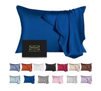 Taie d'oreiller en soie de mûrier pour cheveux et peau, taie d'oreiller en soie rafraîchissante de taille standard avec fermeture éclair dissimulée, hypoallergénique, double face, douce, respirante et