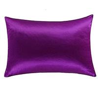 Taie d'Oreiller en Soie et Satin - Confortable - Violet - 35 x 50 cm